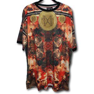 MICHAEL CHERRY Graphic Tee T-Shirt All Over Print NWT Sz M